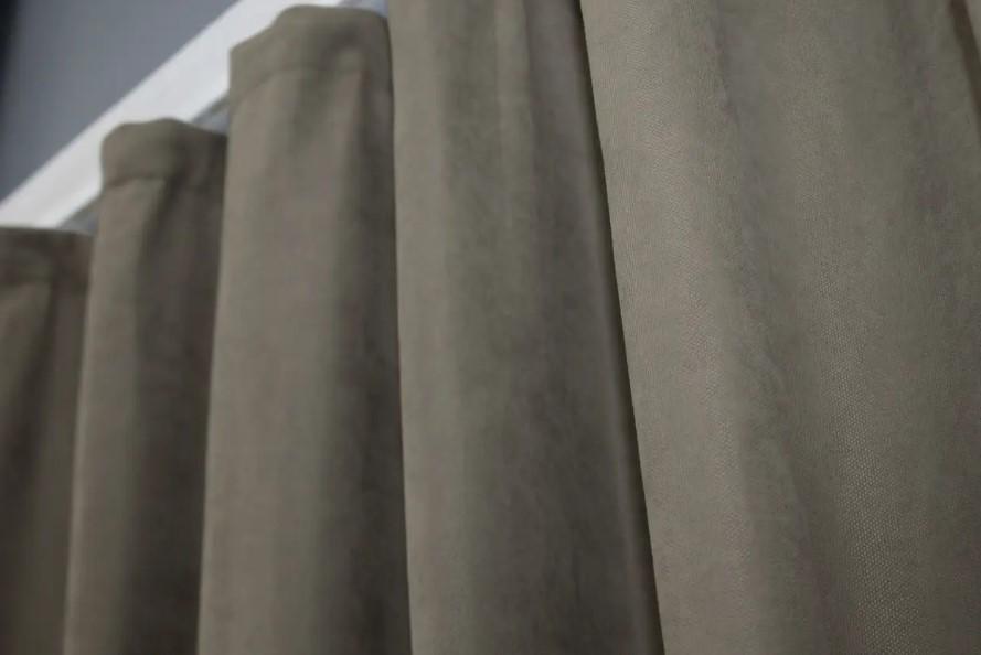 Штори Sparta мікровелюр 1,3х1,7 м 2 шт. Темно-бежевий (1195ш) - фото 5 Штори Sparta мікровелюр 1,3х1,7 м 2 шт. Темно-бежевий (1195ш) - фото 5