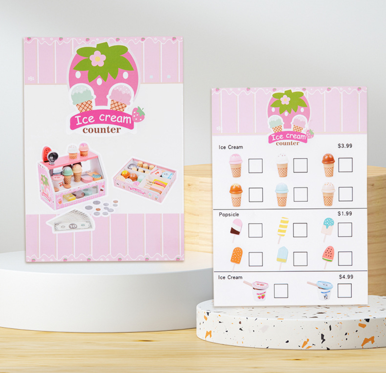 Дитячий ігровий набір Cream Counter Морозиво дерев'яний Ice (133) - фото 5 Дитячий ігровий набір Cream Counter Морозиво дерев'яний Ice (133) - фото 5