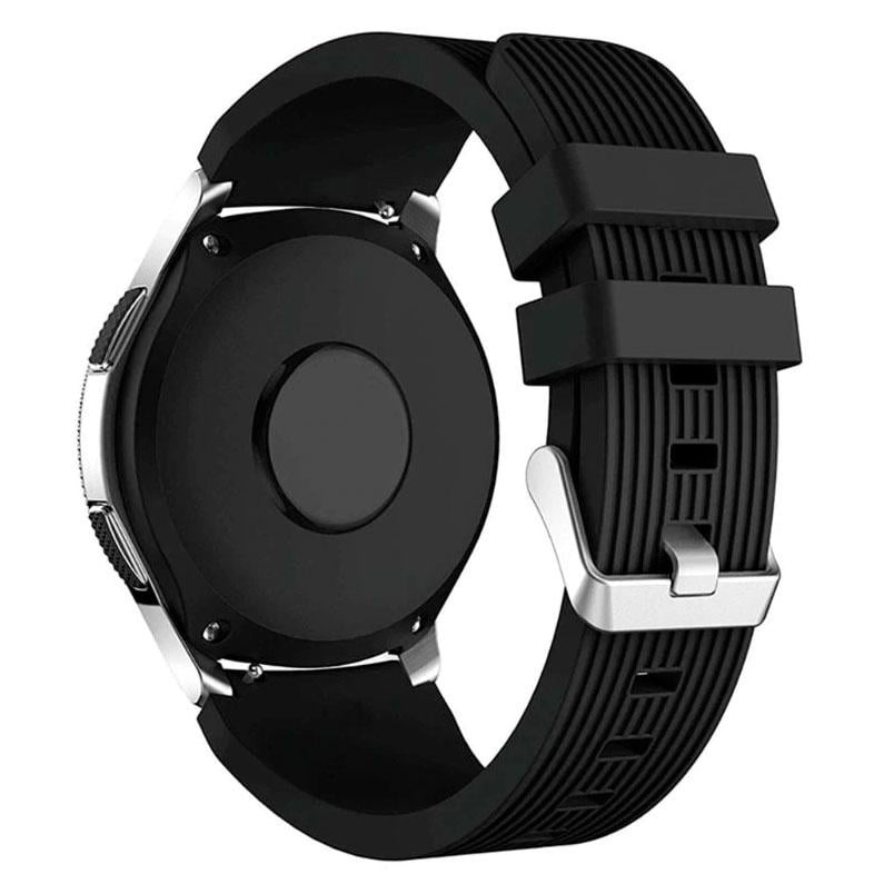 Силіконовий ремінець Watchbands Galaxy для Samsung Galaxy Watch 46 мм Чорний (WB001GALAXYBLACK46) - фото 1