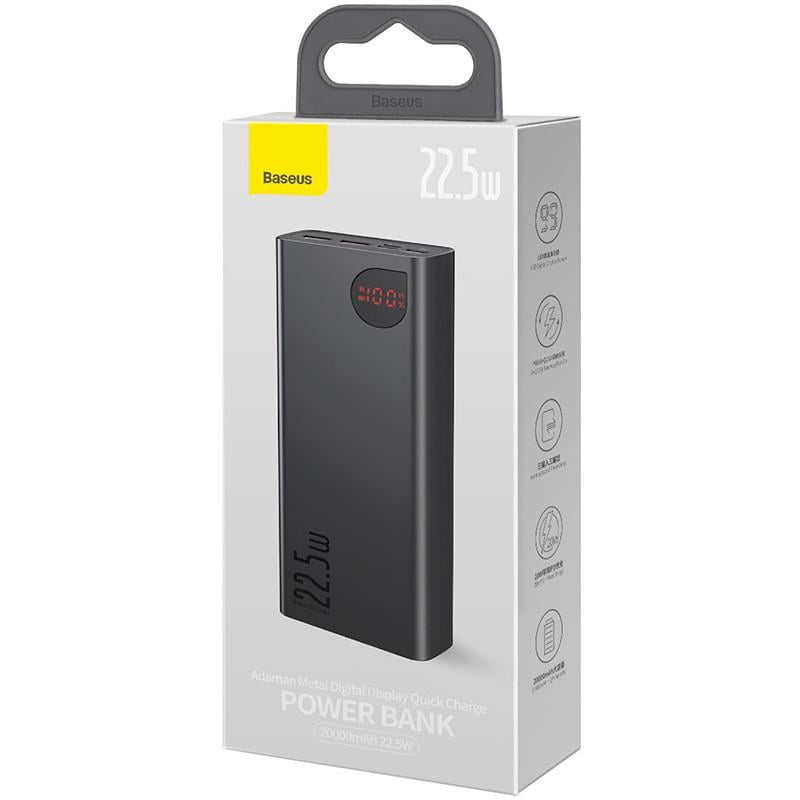 Павербанк Baseus Adaman 22,5W 20000 mAh Черный (PPADM20S-B) - фото 10