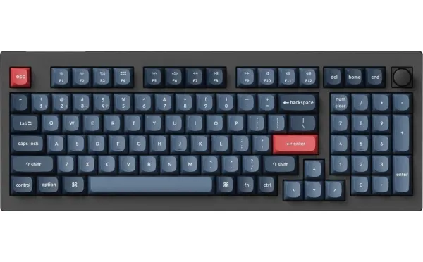 Клавиатура Keychron V5 Max Gateron Jupiter Brown Knob Hot-Swap QMK Wireless/Bluetooth/USB-A UA Black (V5M-D3-UA)