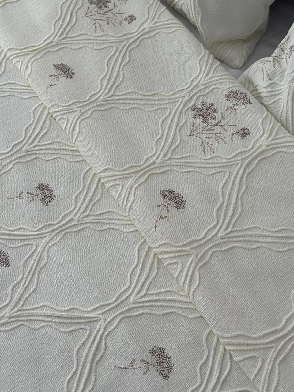 Покривало Бароко №4 бавовна 200х250 см Молочний (55677-4-200x250cm) - фото 8 Покривало Бароко №4 бавовна 200х250 см Молочний (55677-4-200x250cm) - фото 8