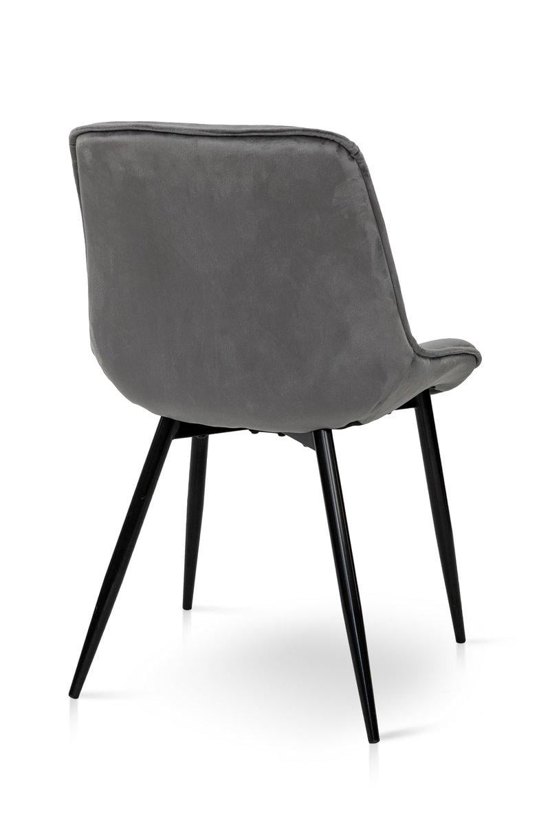 Стілець кухонний Мікс Меблі Прадо-R Чорний/Велюр/Сірий - фото 4 Стілець кухонний Мікс Меблі Прадо-R Чорний/Велюр/Сірий - фото 4