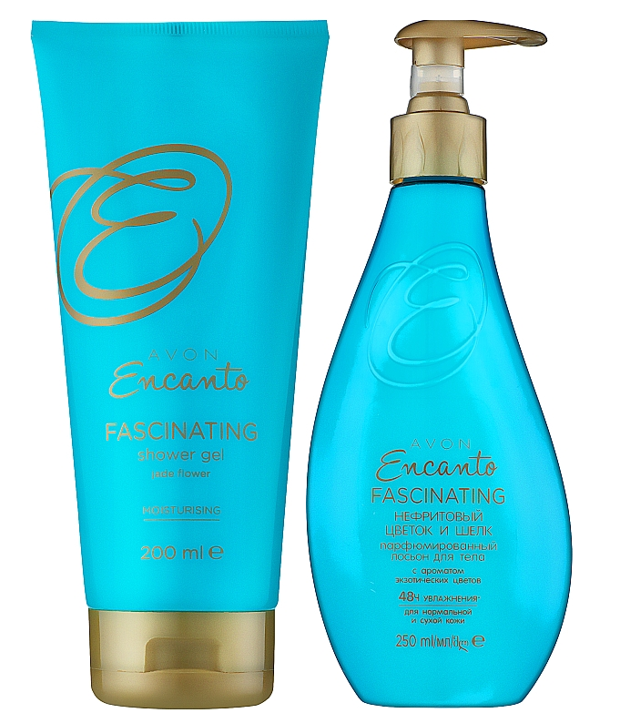 Набор женский Avon Encanto Fascinating Нефритовый цветок и шелк 2в1 (AV22712)