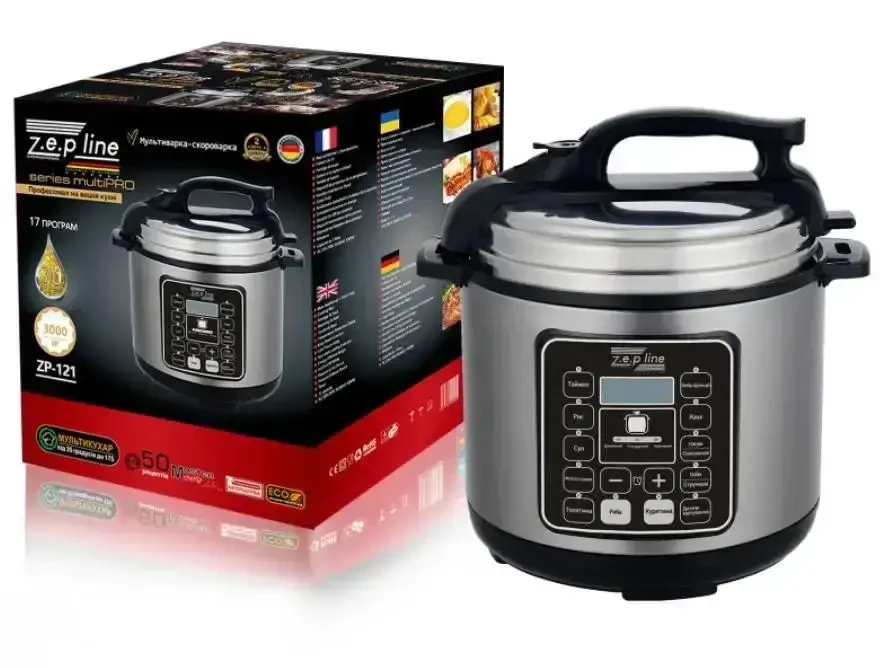 Мультиварка-скороварка Zepline 3000W 17 программ 7 л (ZP-121)