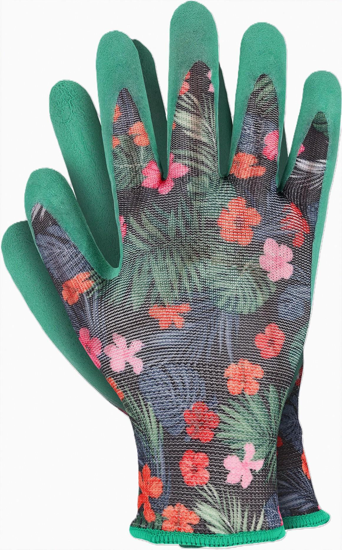 Перчатки рабочие Reis OX-Poligrass со вспененным латексом полиэстер р.8 (709-1748)