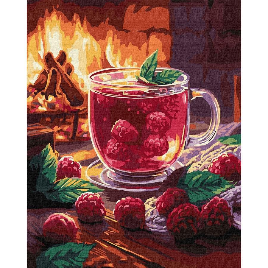 Картина по номерам Ideyka Малиновый чай 40x50 см (KHO5750)