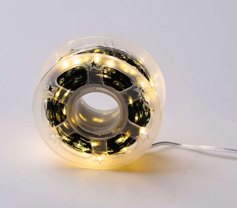 Гирлянда Роса нить с пультом 500 LED 50 м от сети зеленый провод Желтый - фото 11