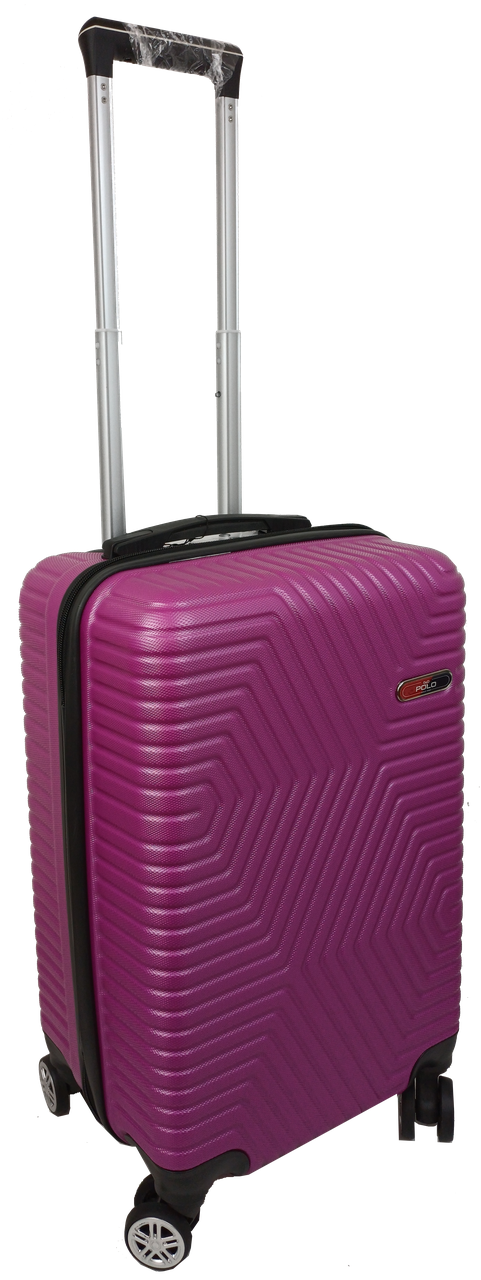 Валіза на колесах маленька GD Polo з АБС-пластику 45 л Темно-рожевий - фото 2