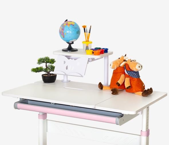 Парта трансформер шкільна ергономічна Evo-kids TH-310 W/PN з полицею Рожевий - фото 7 Парта трансформер шкільна ергономічна Evo-kids TH-310 W/PN з полицею Рожевий - фото 7