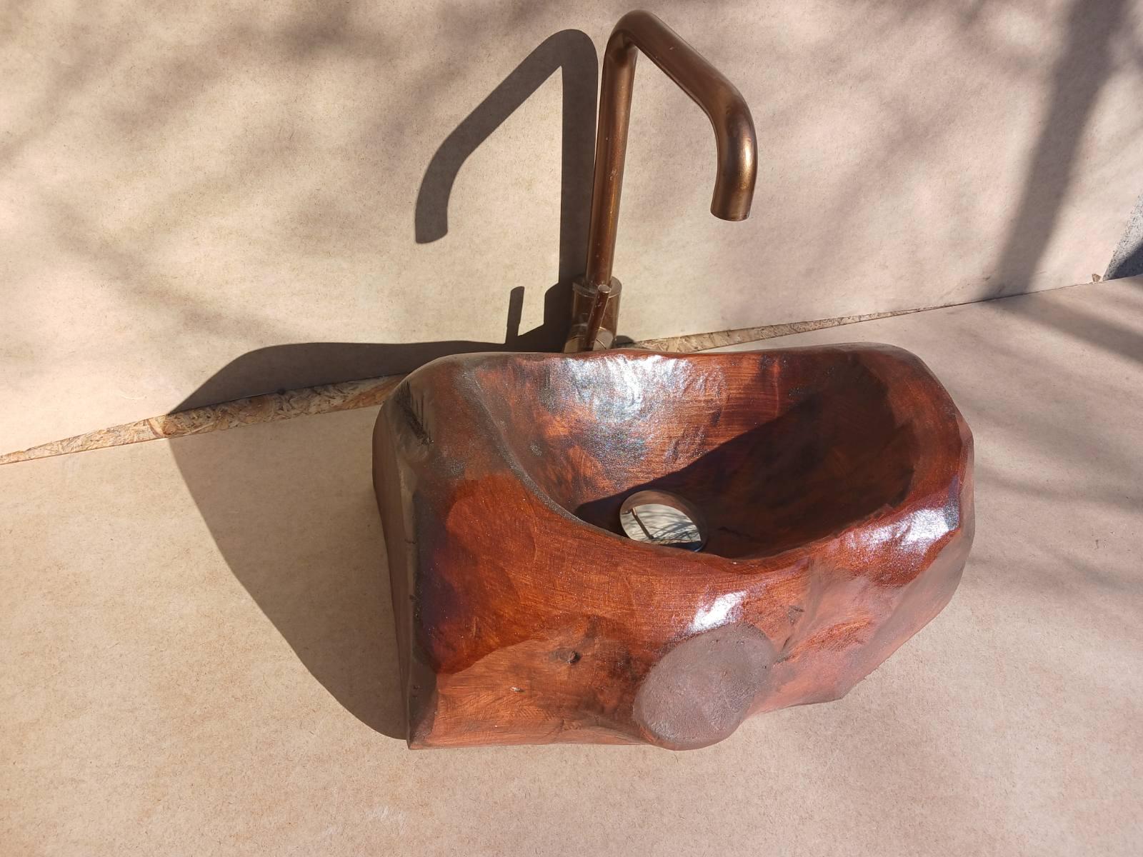 Умывальник деревянный с эпоксидным покрытием 40х29х17 см