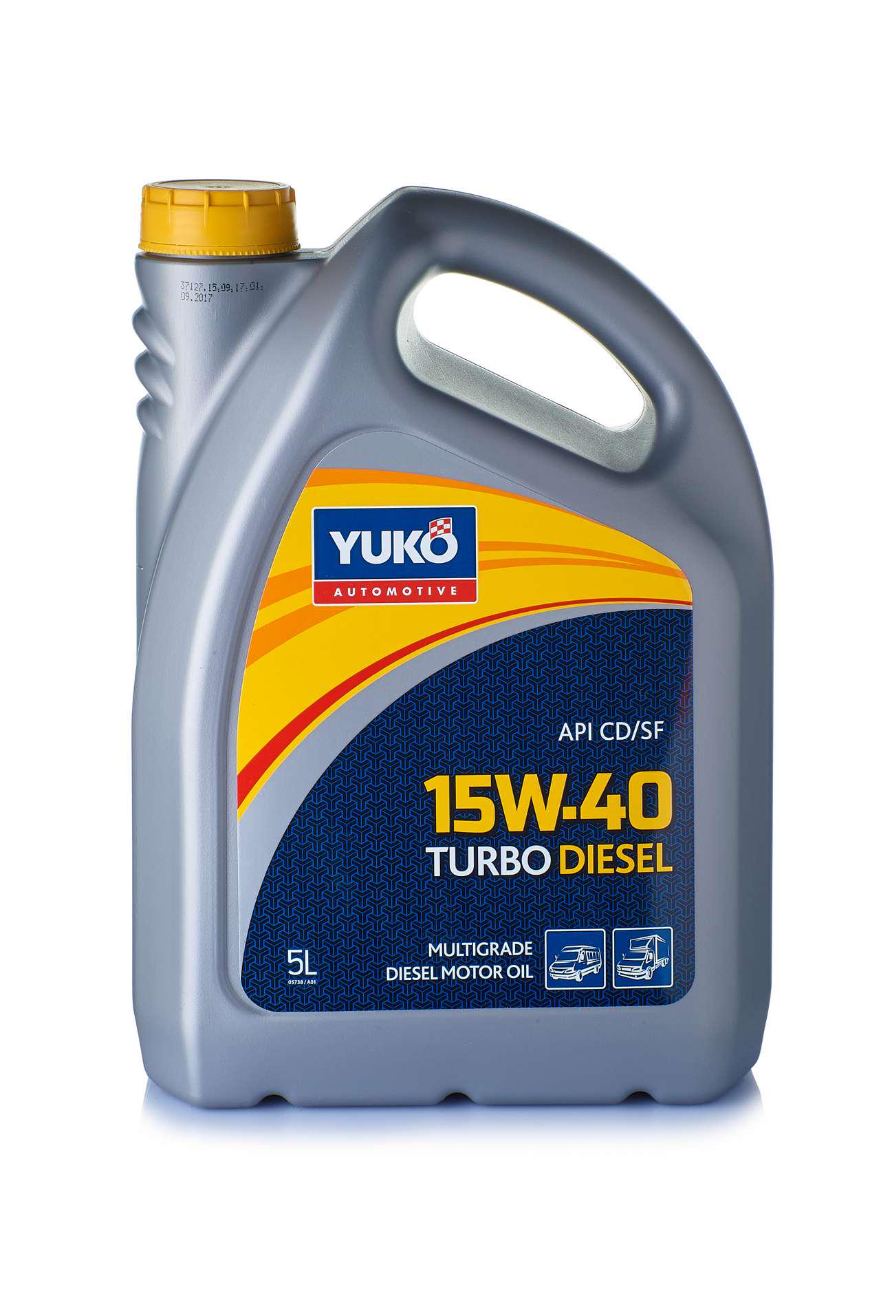 Моторне мастило автомобільне YUKO TURBO DIESEL 15W-40 5 л (998)