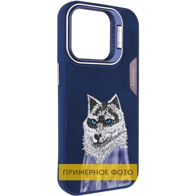 Противоударный Чехол с подставкой TPU+PC Friends для Apple iPhone  16 (6.1") Blue Wolf