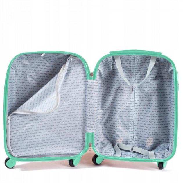 Валіза пластикова WINGS 310 S на 4 колесах М'ятний (CEKRBWI310SM4MYA) - фото 6