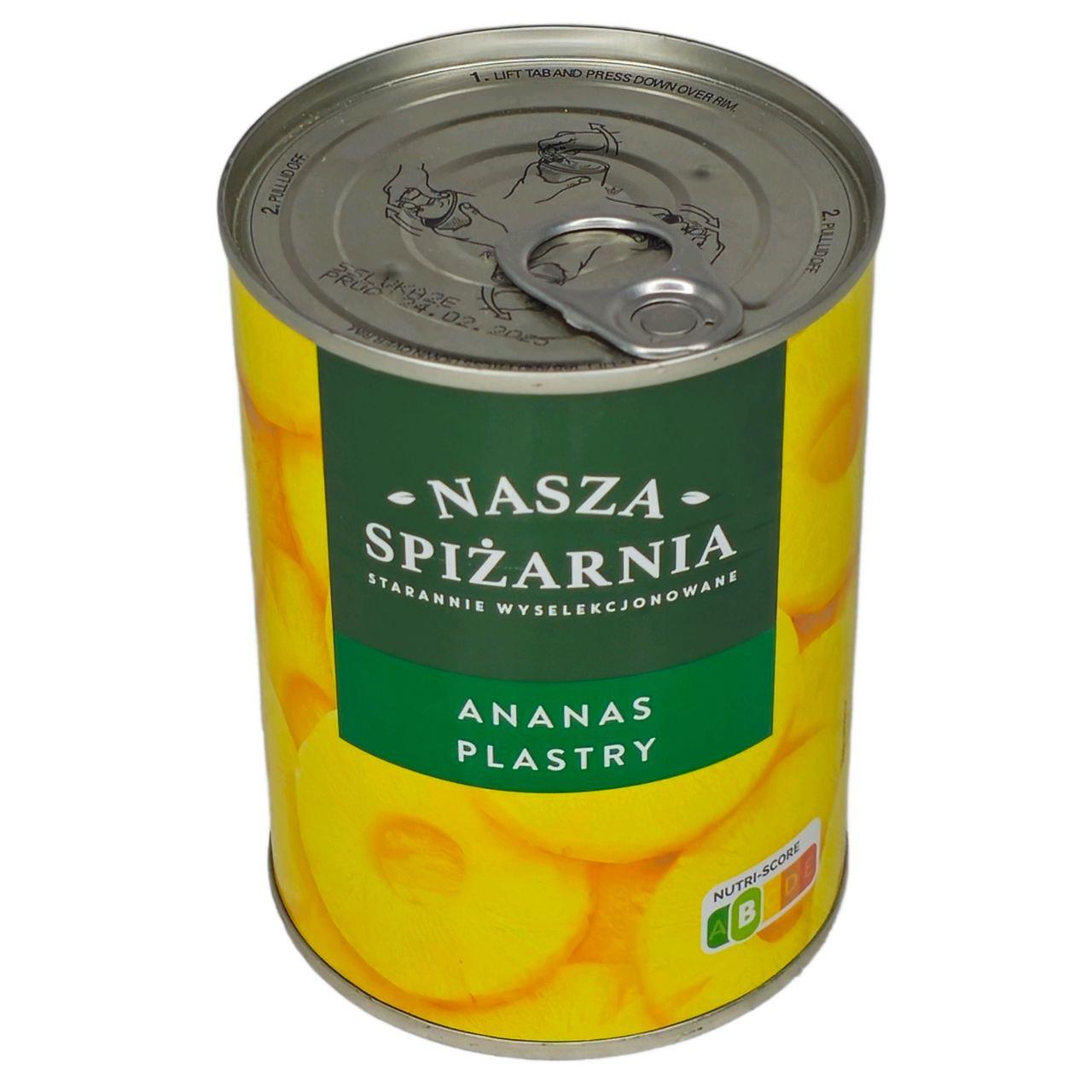 Ананас консервированный Nasza в сиропе 565 г (45540)