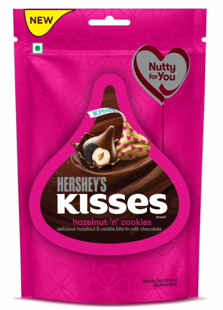 Цукерки шоколадні Hershey's Kisses Hazelnut 'n' Cookies Chocolate 100,8 г (2644304005)