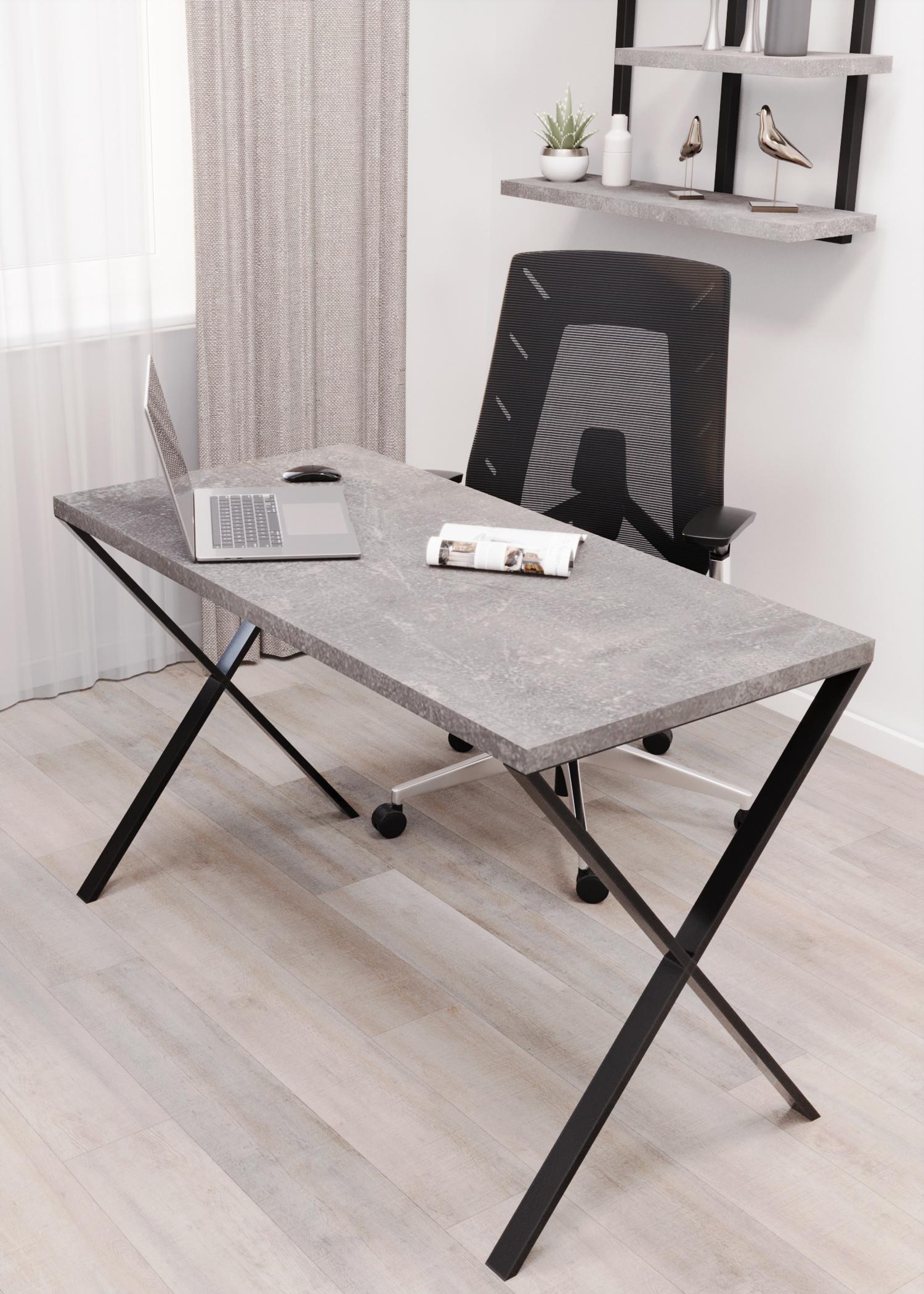 Стіл письмовий Loft Серія 11 1200х600х32 мм Бетон