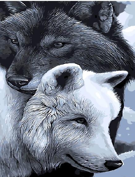 Картина по номерам Brushme Волки добра и тьмы 40х50 см (BRM9633)