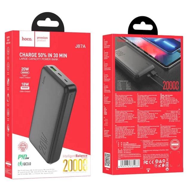 Повербанк HOCO J87A Tacker 20000 mAh 20 W Black (000233) - фото 7