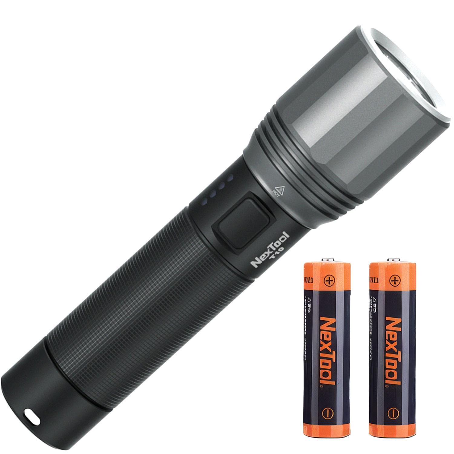 Фонарь аккумуляторный NexTool Flashlight T10 SET и 2 батареи 2000Lm (NE20343A)