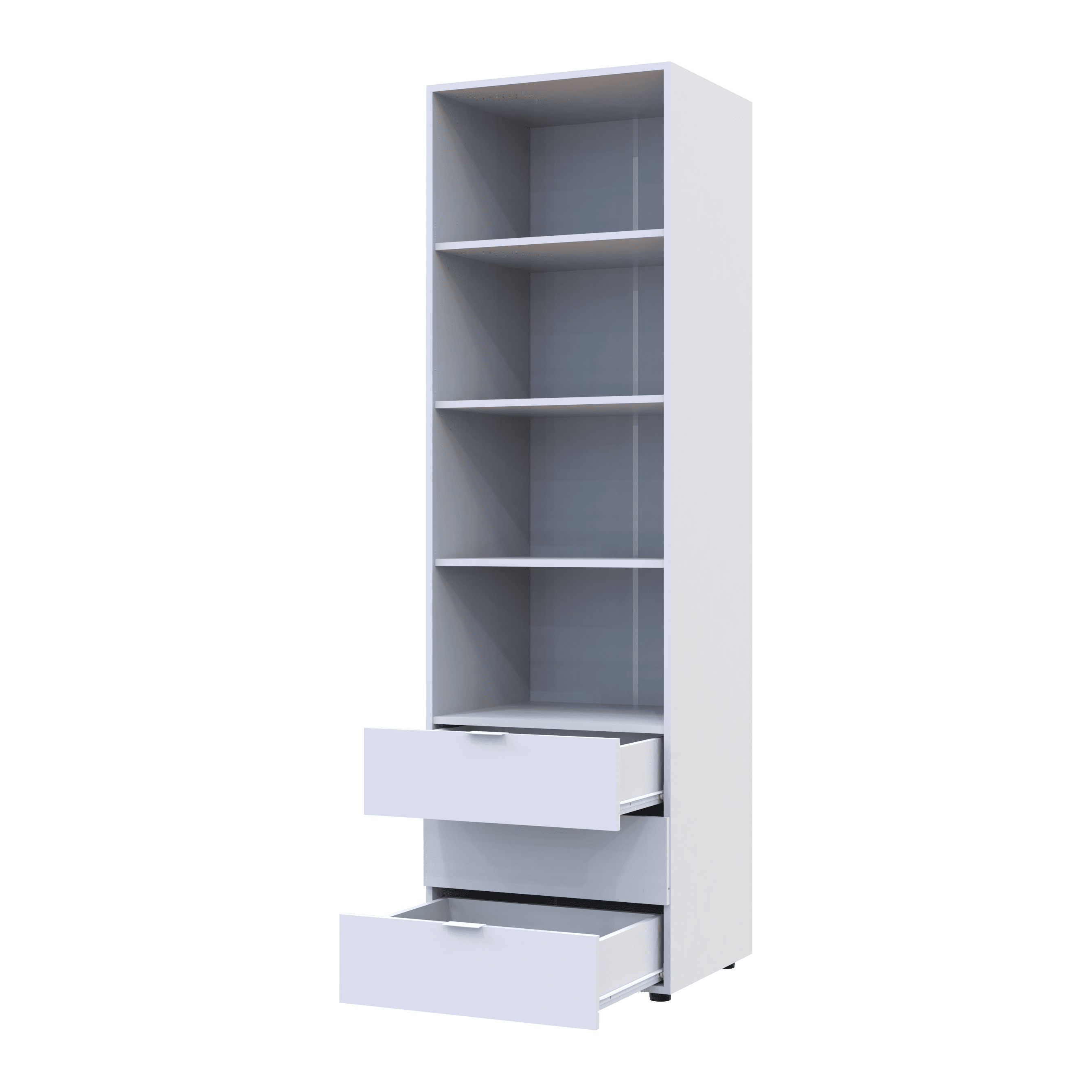 Пенал для одежды Гелар 3Ш 60х49,5х203,4 см Белый (41516133)