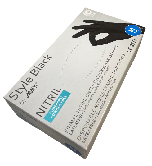 Перчатки AMPri нитриловые M 100 шт. Черный (6-040421)
