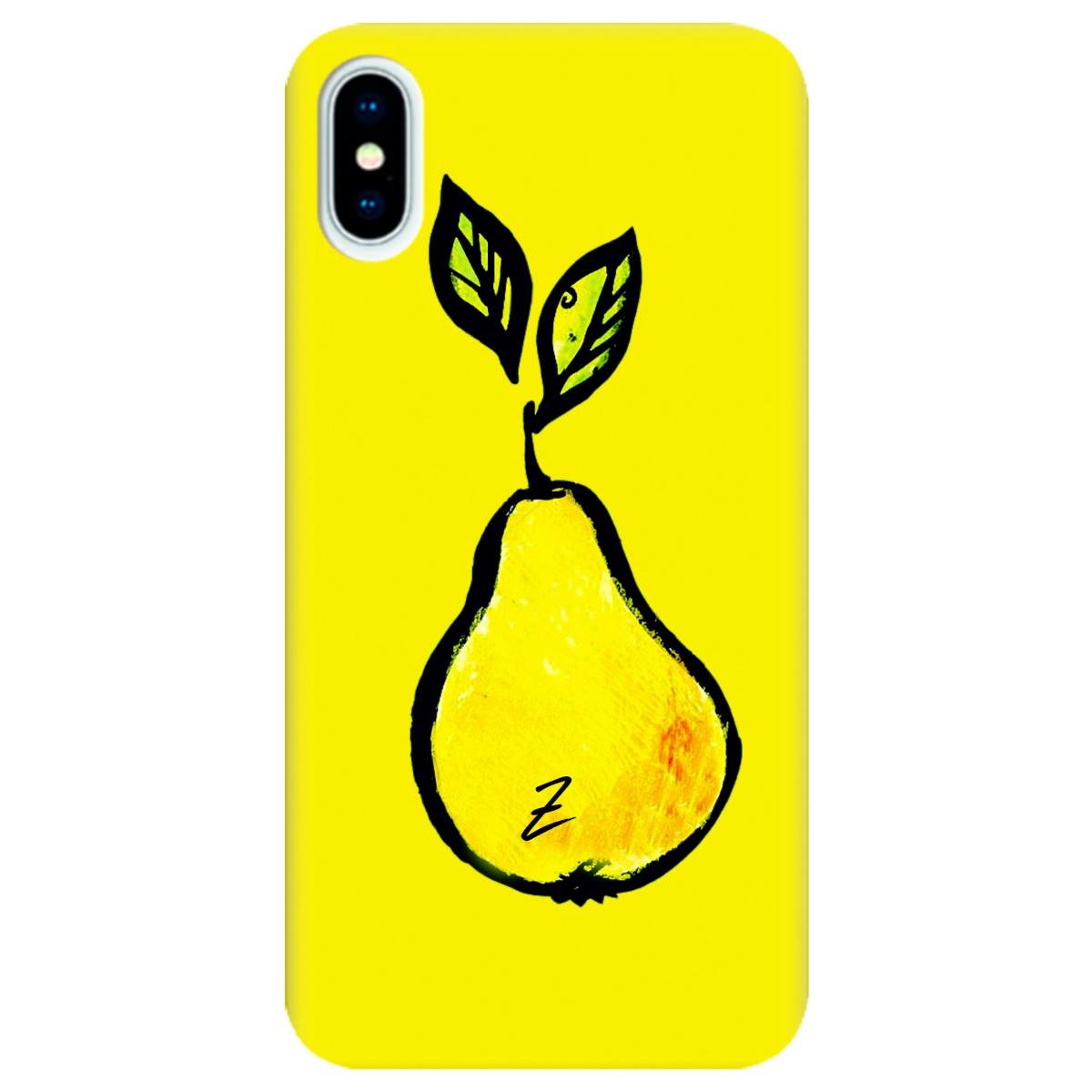 Силіконовий чохол Zorrov для Apple iPhone X - Pear (10290050153033621)