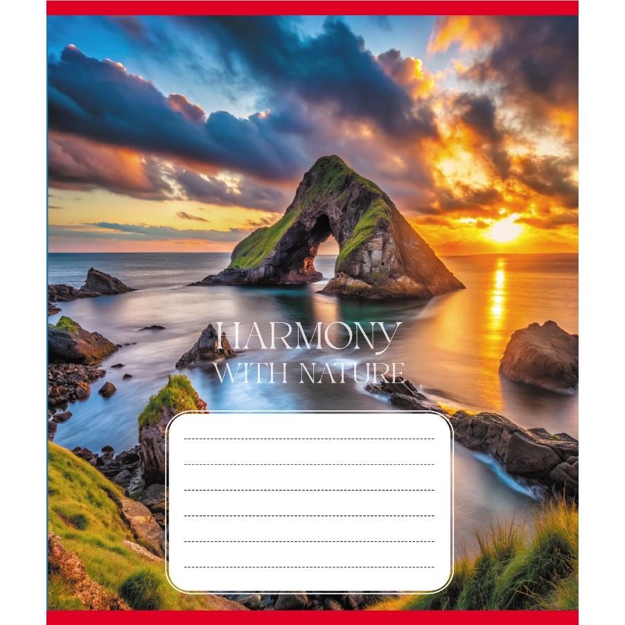 Шкільний зошит Гармонія з природою 060-610277K-2 в клітинку 60 аркушів (RLT55403)