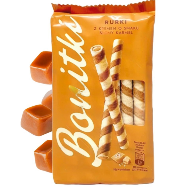 Трубочки Bonitk со вкусом соленой карамели 280 г Трубочки Bonitk со вкусом соленой карамели 280 г