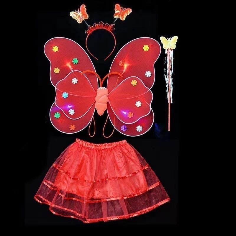 Вбрання карнавальне крила зі спідницею що світиться метелик 9084 Червоний (4483231) - фото 2 Вбрання карнавальне крила зі спідницею що світиться метелик 9084 Червоний (4483231) - фото 2