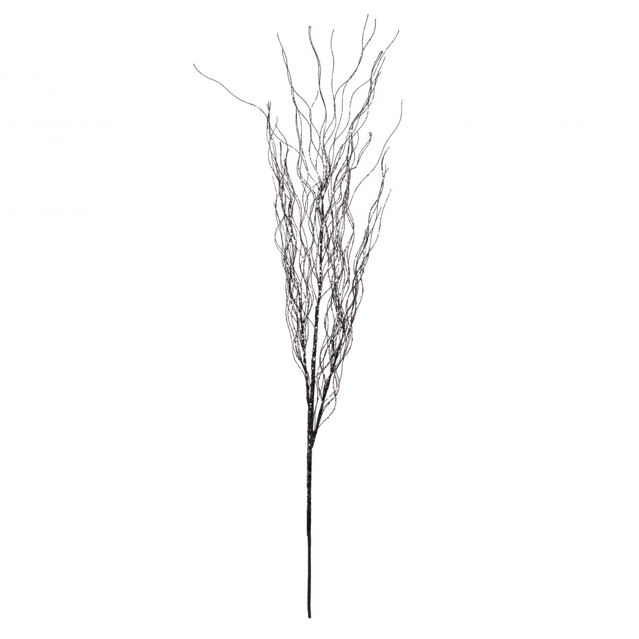 Декоративная ветвь YES! Fun Black Shine 102 см Черный глиттер с пайетками (974312)