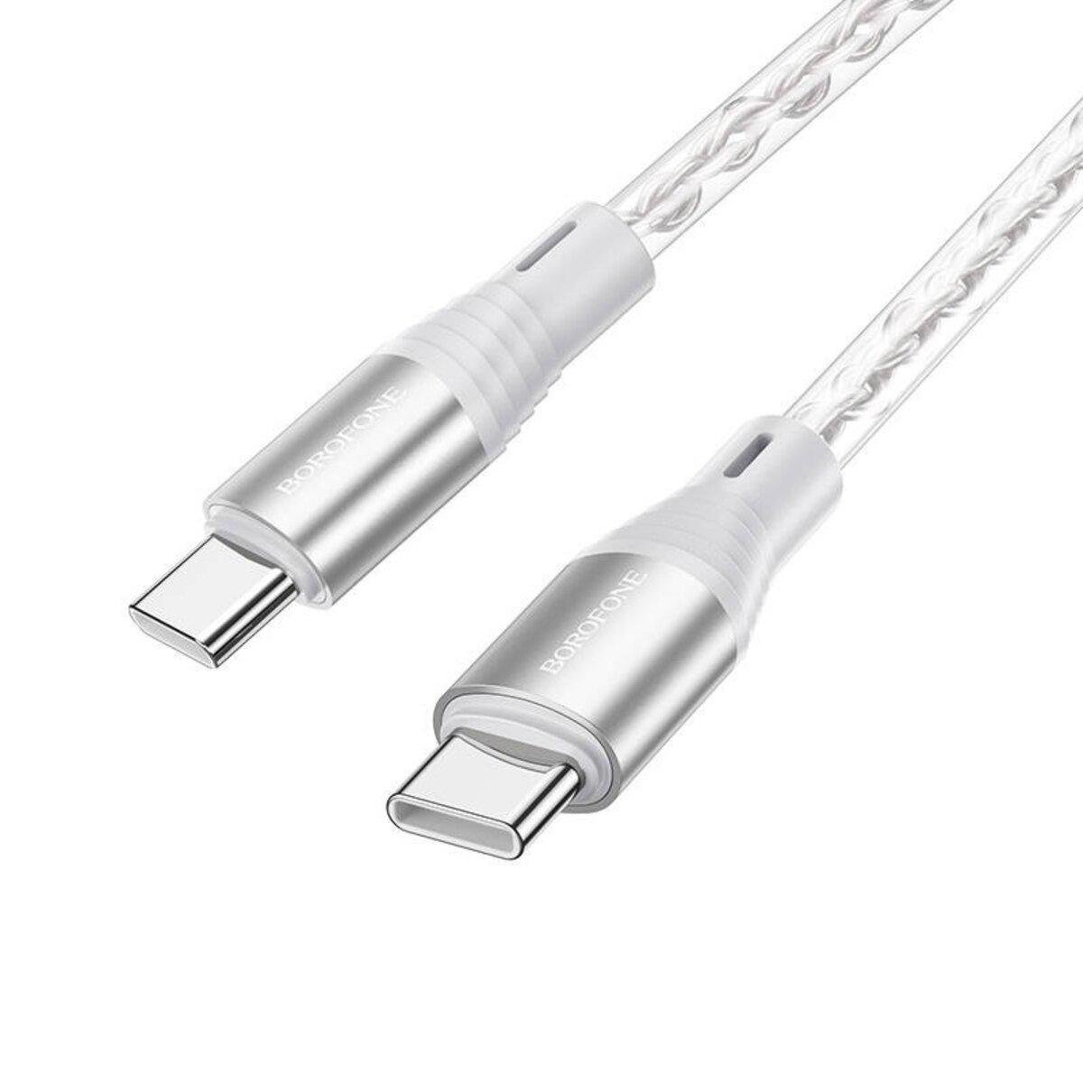 Кабель Borofone BX96 Ice crystal silicone charging data cable Type-C-Type-C 60 W Gray (584342) Кабель Borofone BX96 Ice crystal silicone charging data cable Type-C-Type-C 60 W Gray (584342)
