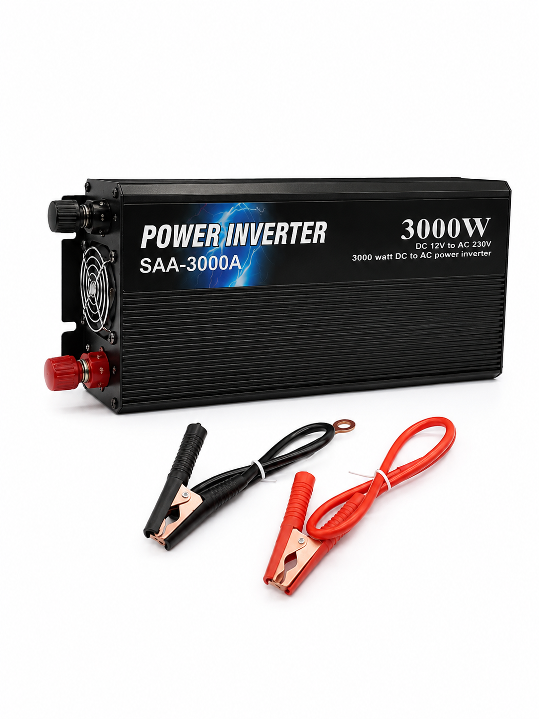 Інвертор 12V–220V 3000 Вт із 2 розетками USB модифікованою синусоїдою та клемами для АКБ Чорний (49676355) Інвертор 12V–220V 3000 Вт із 2 розетками USB модифікованою синусоїдою та клемами для АКБ Чорний (49676355)