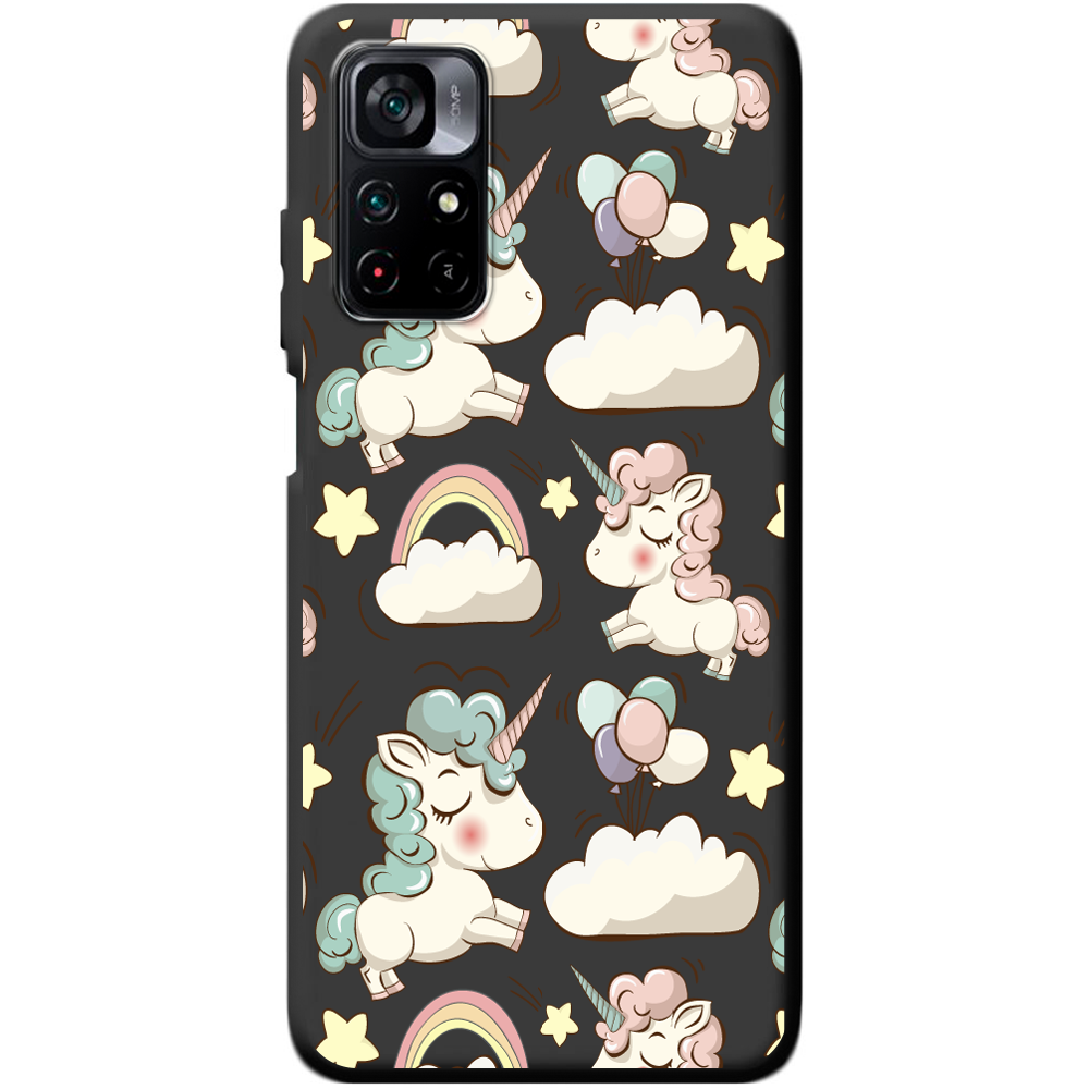 Чохол BoxFace Poco M4 Pro 5G Unicorns Чорний силікон (43742-cc2-44259)