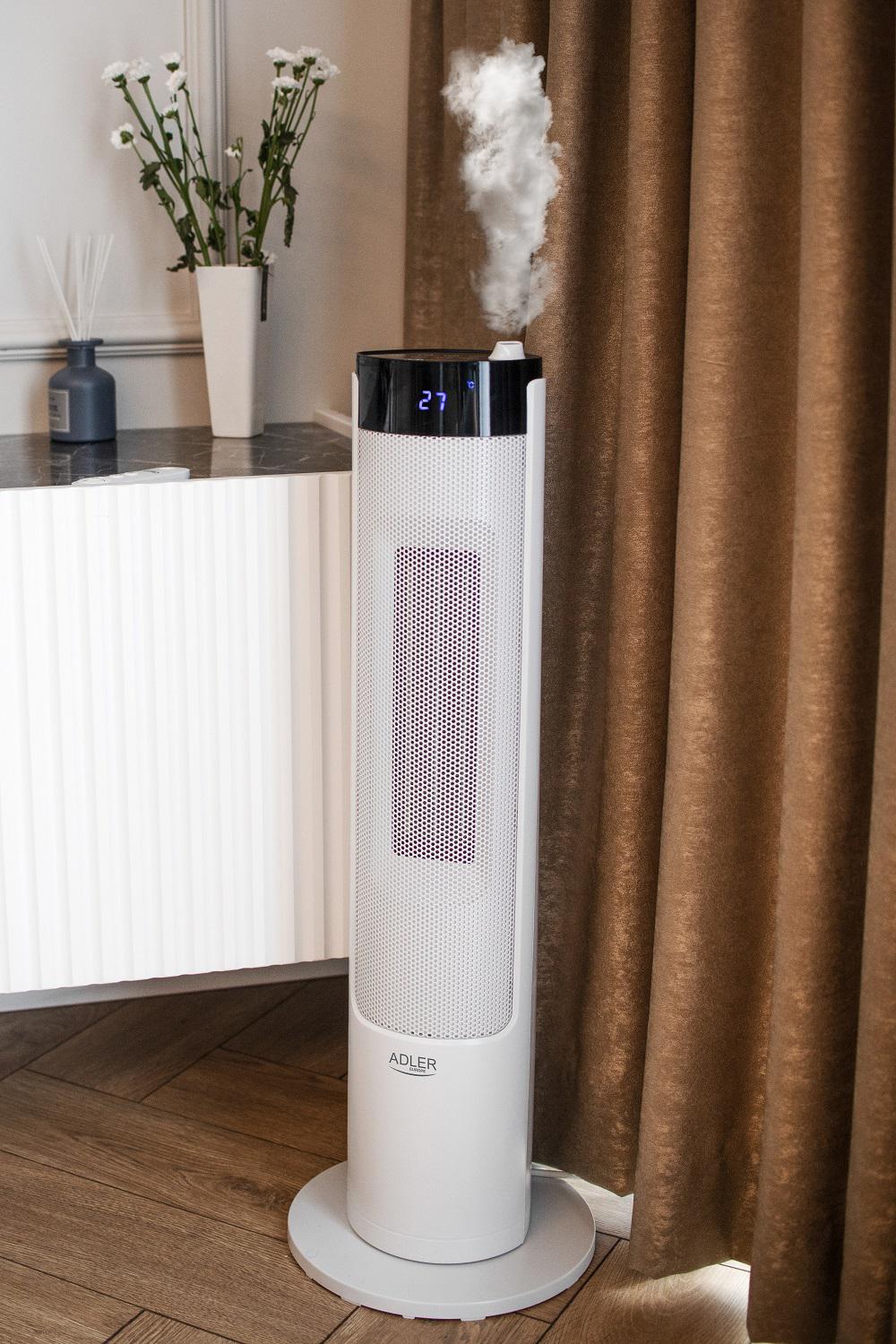 Тепловентилятор керамический Adler AD 7730 с LCD-дисплеем и увлажнителем 75 см/29" Белый (6812) - фото 10