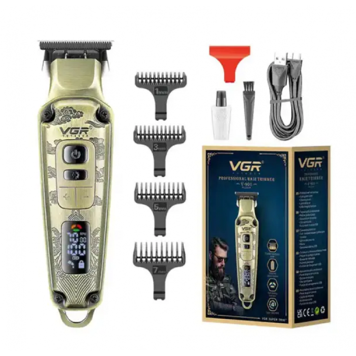 Машинка для стрижки акумуляторна VGR V-901 Professional LED (32407508)