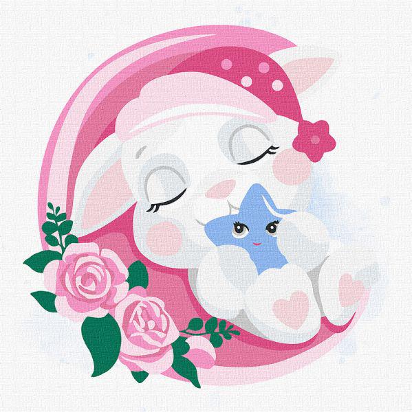 Картина по номерам Сонный зайчик