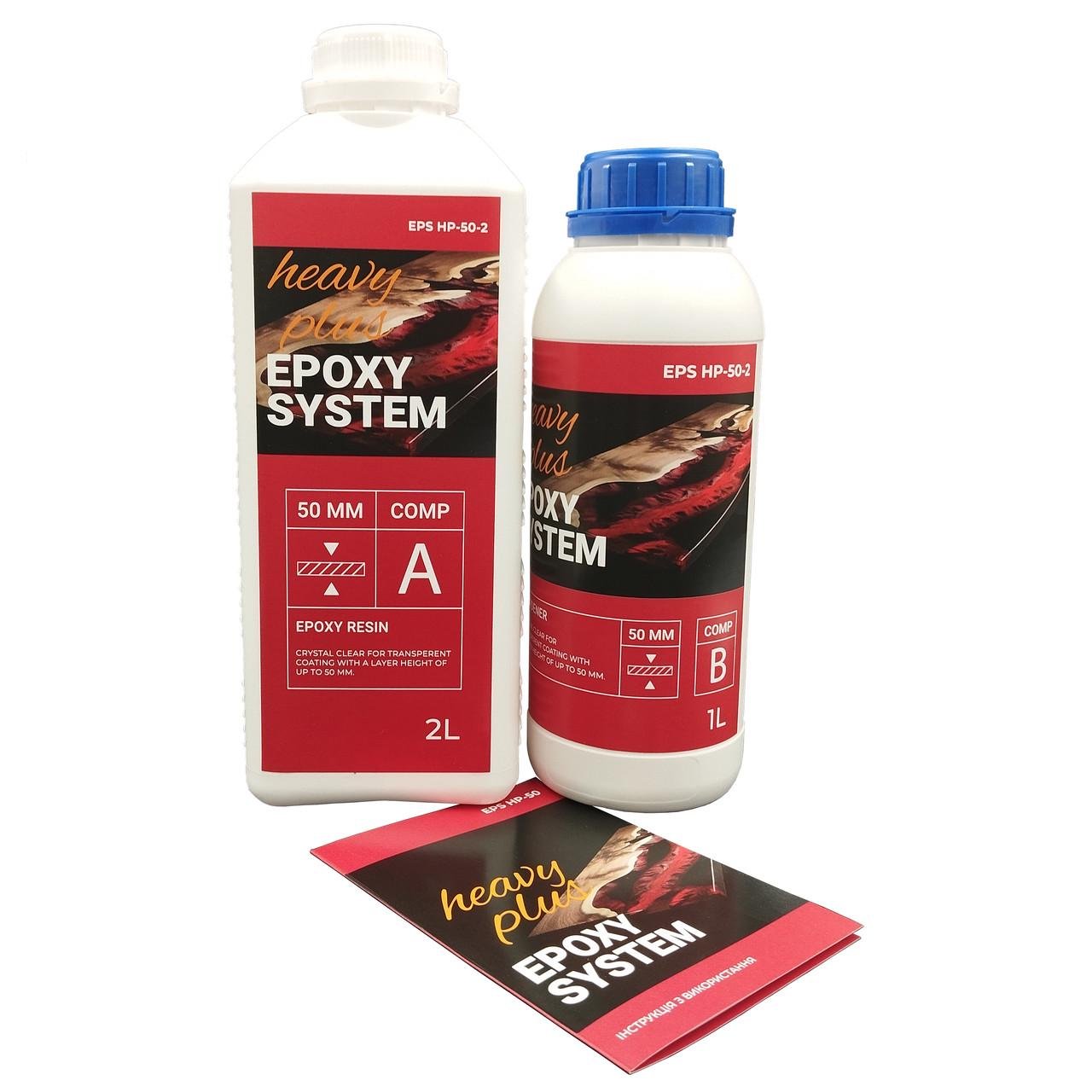 Смола эпоксидная 2 кг Прозрачный/отвердитель Heavy Plus для заливки столешниц/стен/полов/картин - фото 1 Смола эпоксидная 2 кг Прозрачный/отвердитель Heavy Plus для заливки столешниц/стен/полов/картин - фото 1