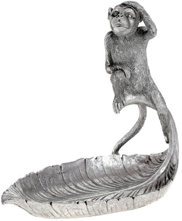 Блюдце для украшений Обезьянка 27х14х27 см Silver (BT118538)