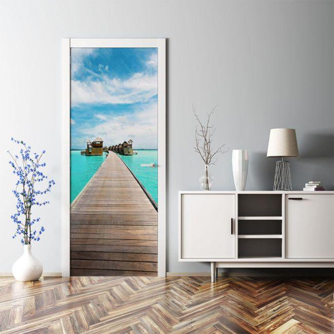 Наклейка интерьерная на двери Sticker Wall SW-00000959 Мальдивы 104х210 см