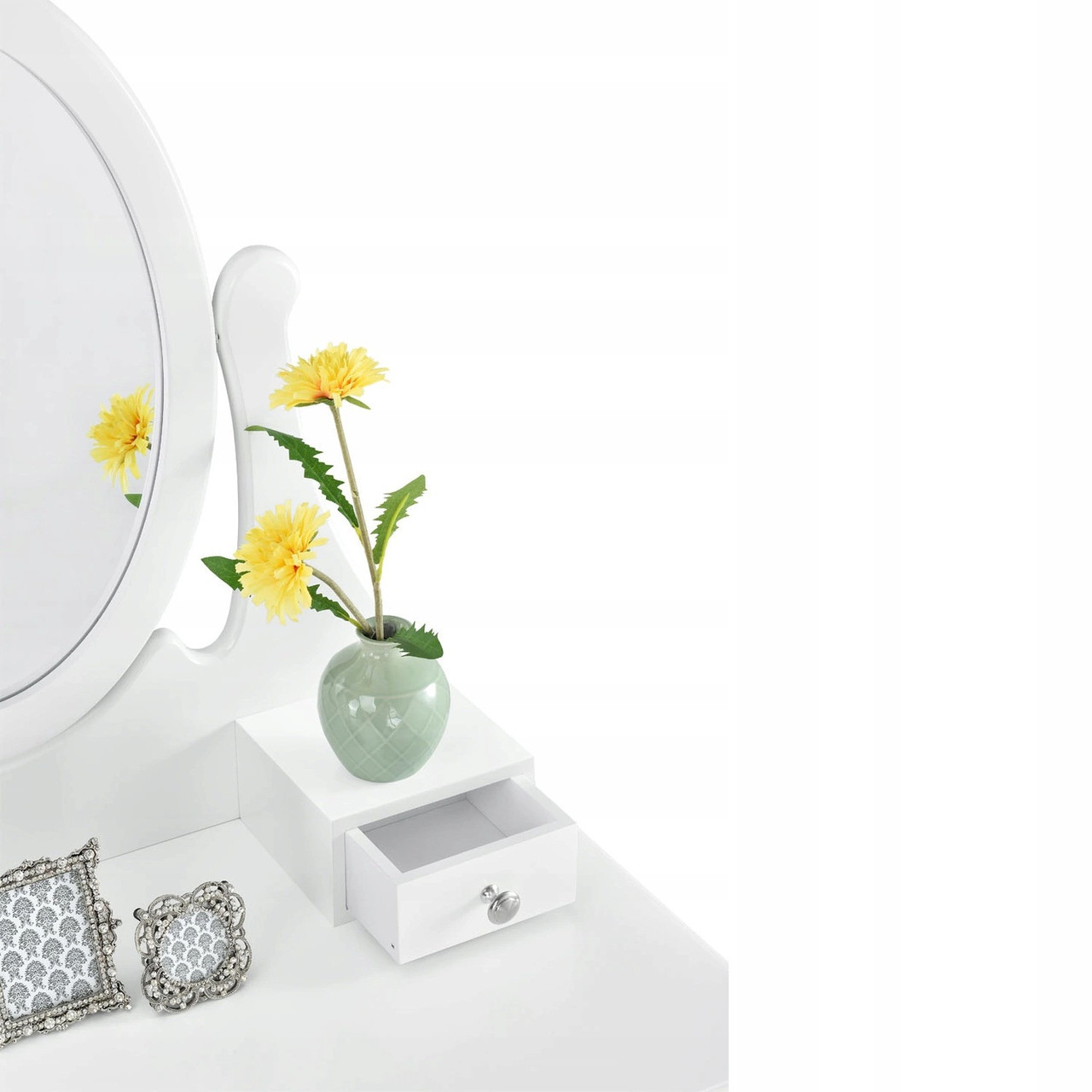 Туалетный столик Wooden Dresser R2 с табуретом Белый (8054) - фото 3 Туалетный столик Wooden Dresser R2 с табуретом Белый (8054) - фото 3