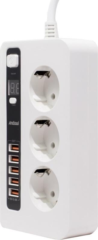 Сетевой фильтр-удлинитель 8KL-04EU с функцией быстрой зарядки 4,2 А (9482708)