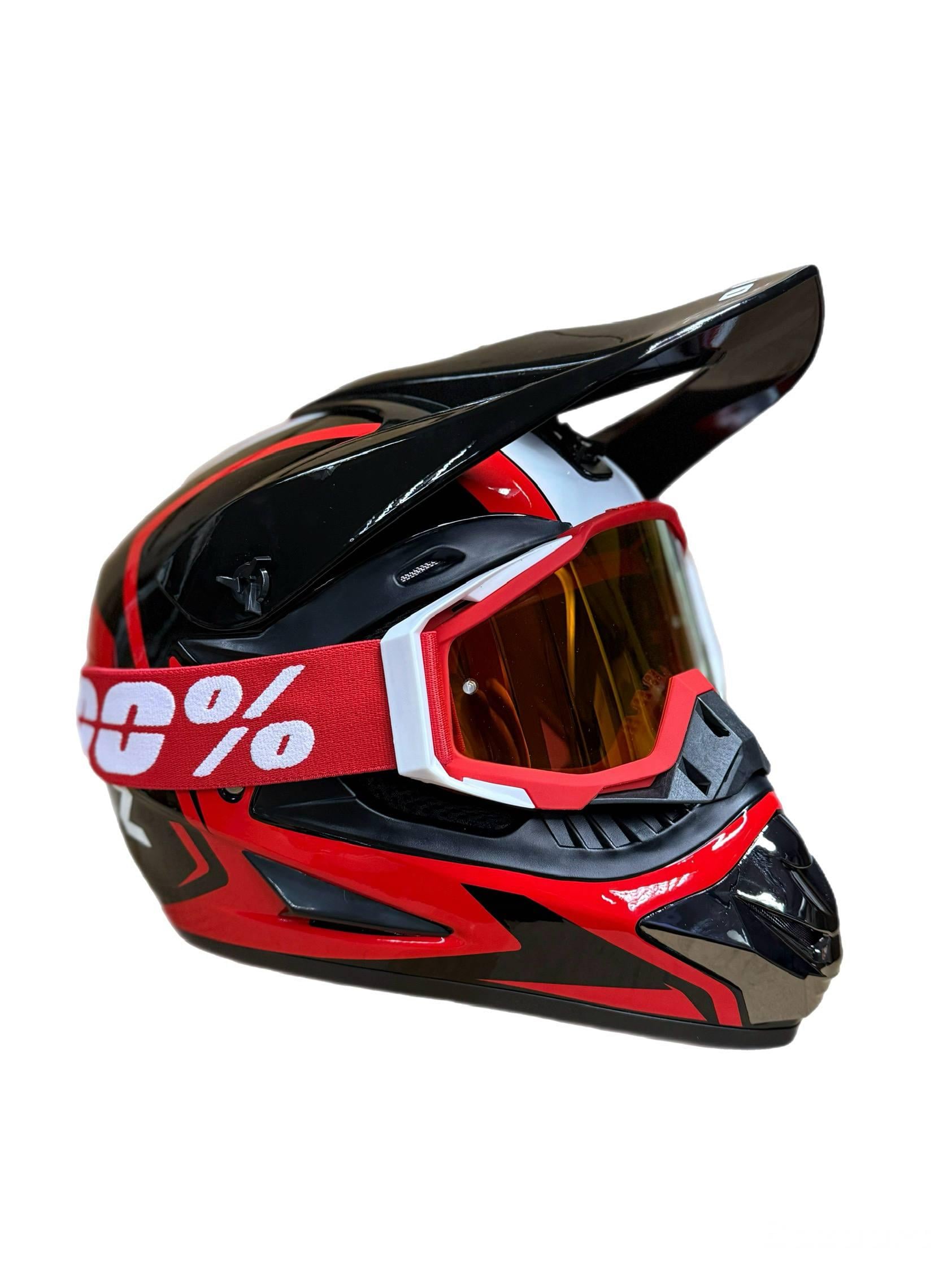 Мотошлем эндуро кроссовый Orz XL Red и очки Profi с поляризацией Red/White (0084) Мотошлем эндуро кроссовый Orz XL Red и очки Profi с поляризацией Red/White (0084)