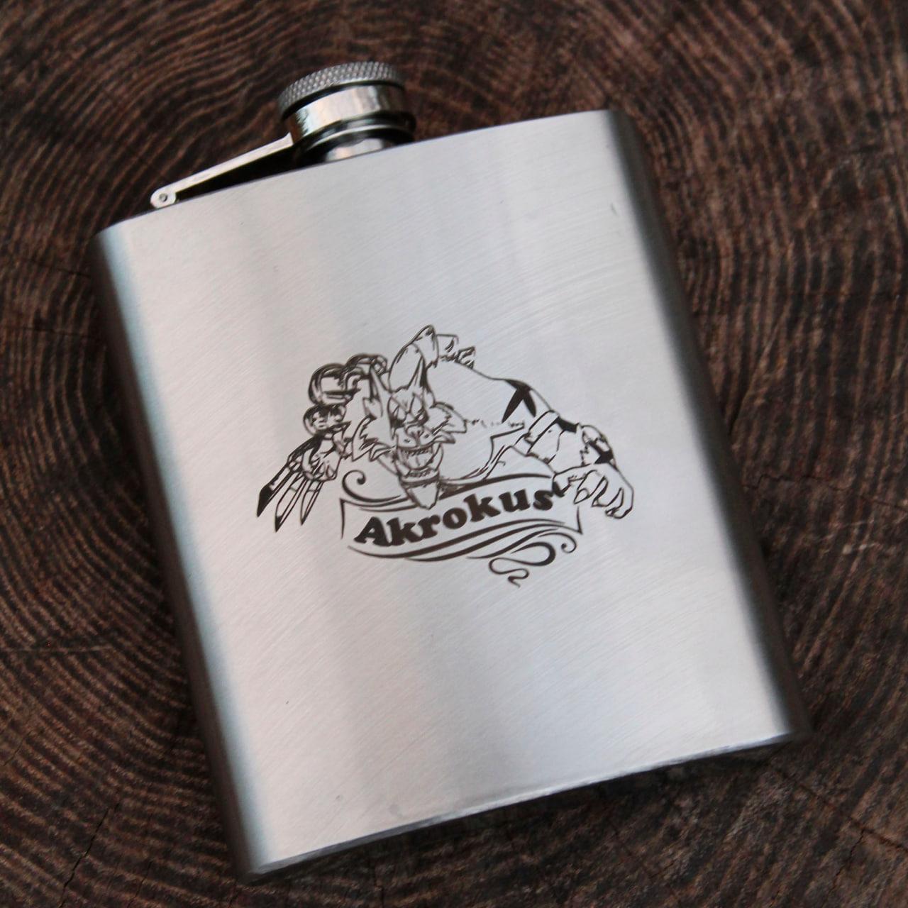 Фляга с гравировкой "Akrokus" 200 мл (SP00517)