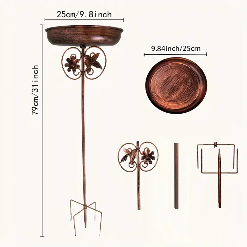 Кормушка для птиц Винтажная купальная ванна металлическая (2721934477) - фото 8 Кормушка для птиц Винтажная купальная ванна металлическая (2721934477) - фото 8