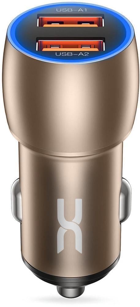 Зарядка автомобільна швидка DC XC-36 QC3,0 2 USB 36W Gold (34734)