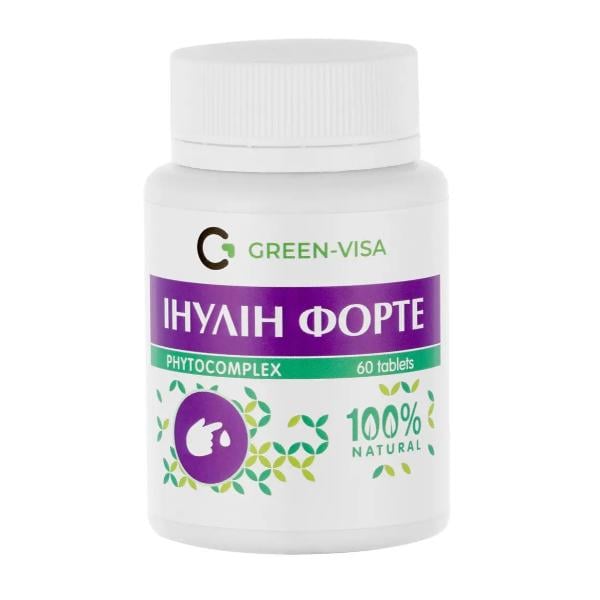 Фруктоолигосахариды Green Visa Инулин форте 60 таб. (000027744)