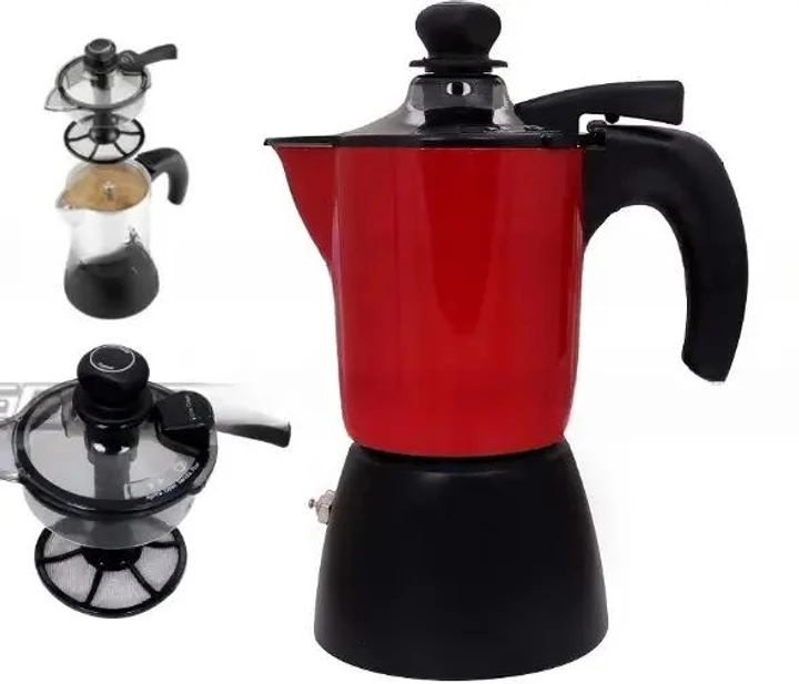 Кавоварка еспресо Edenberg з алюмінію для газової печі на 3 чашки (EB-3791) - фото 2 Кавоварка еспресо Edenberg з алюмінію для газової печі на 3 чашки (EB-3791) - фото 2