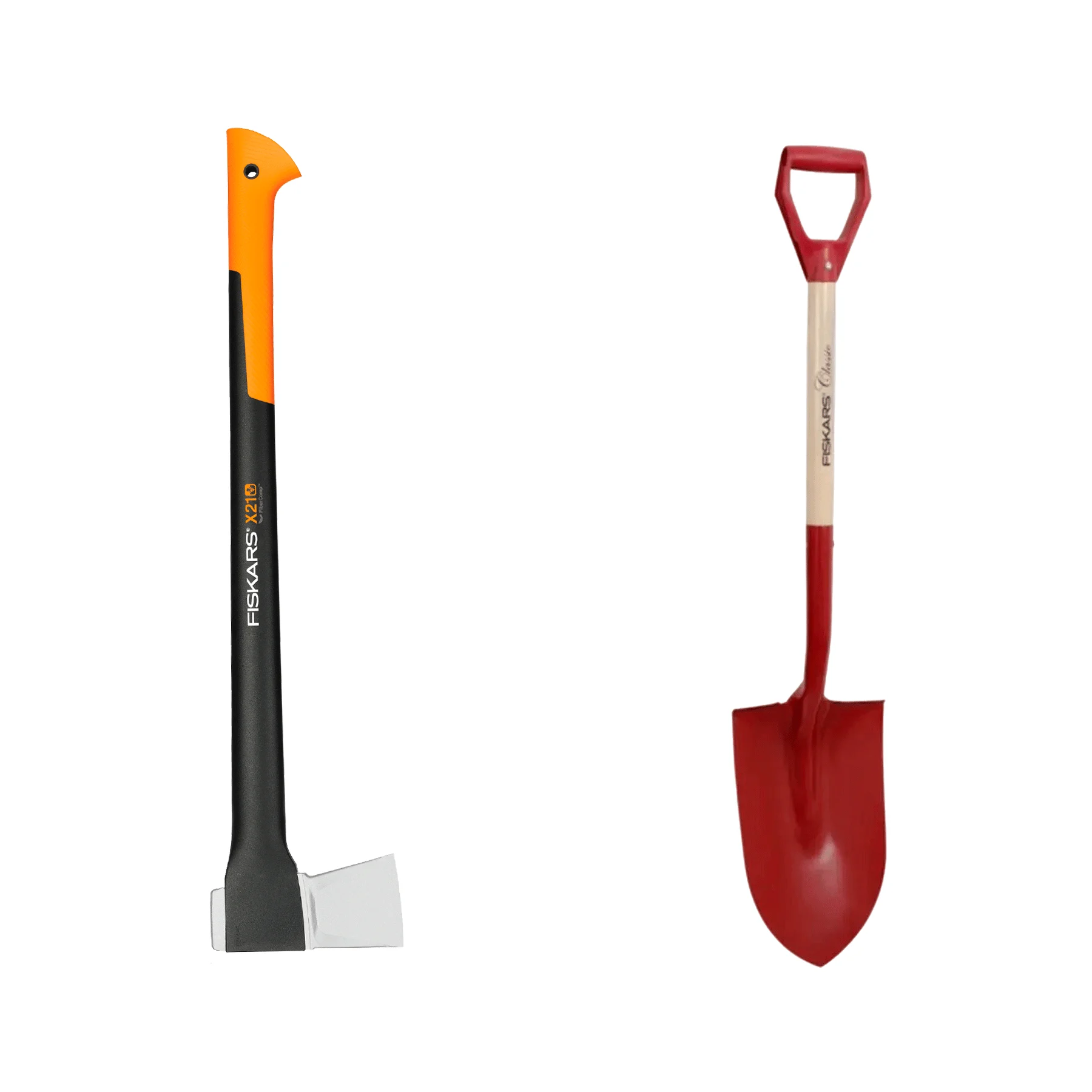 Набор Fiskars топор-колун L Х21 и лопата садовая штыковая Classic FSC (1015642101477)