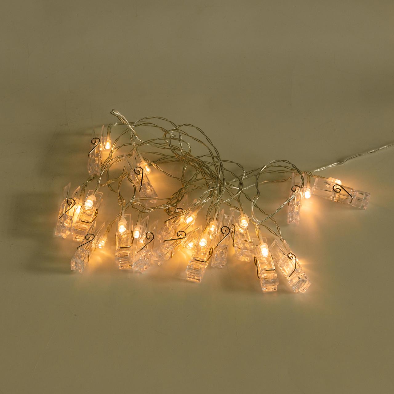 Гірлянда-нитка прищіпки 20 LED 5 м (A65) - фото 9